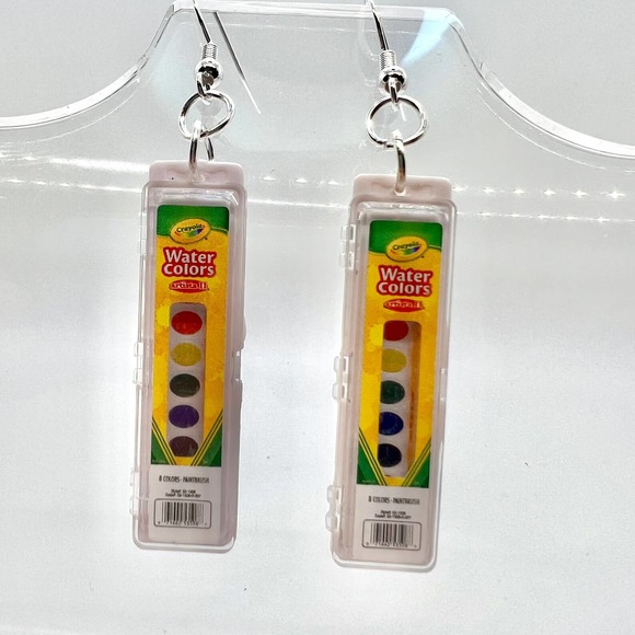 Crayola Paint Earrings - Teacher Earrings - School Earrings - Artist Earrings - Picture 7 of 11